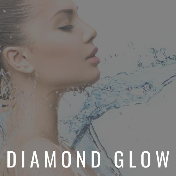 Beautiful woman with a splash of water giving her a diamond glow appearance