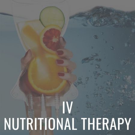 IV with food inside to represent nutritional IV Therapy at Calista Skin & Laser Center.